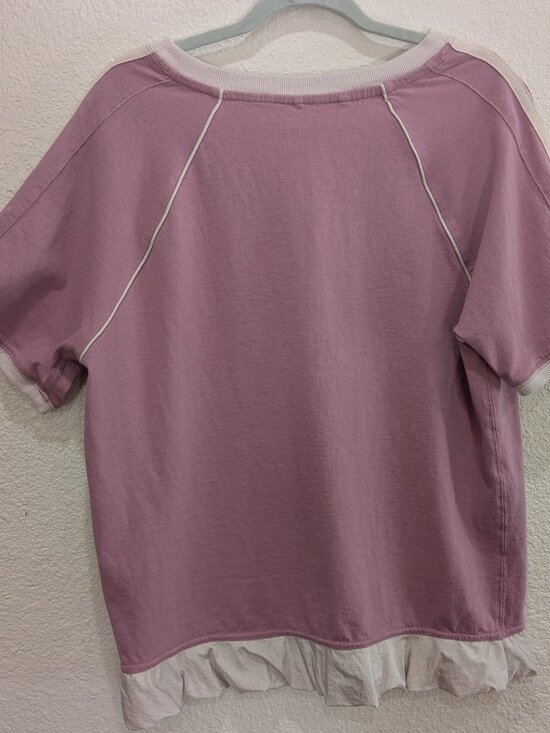Free People Movement Baseline Tee Womens XS Oversized Relaxed Fit Athletic Pink - Picture 6 of 12